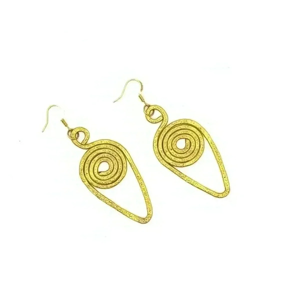 Gold Vortex Earrings - Picture 1 of 1